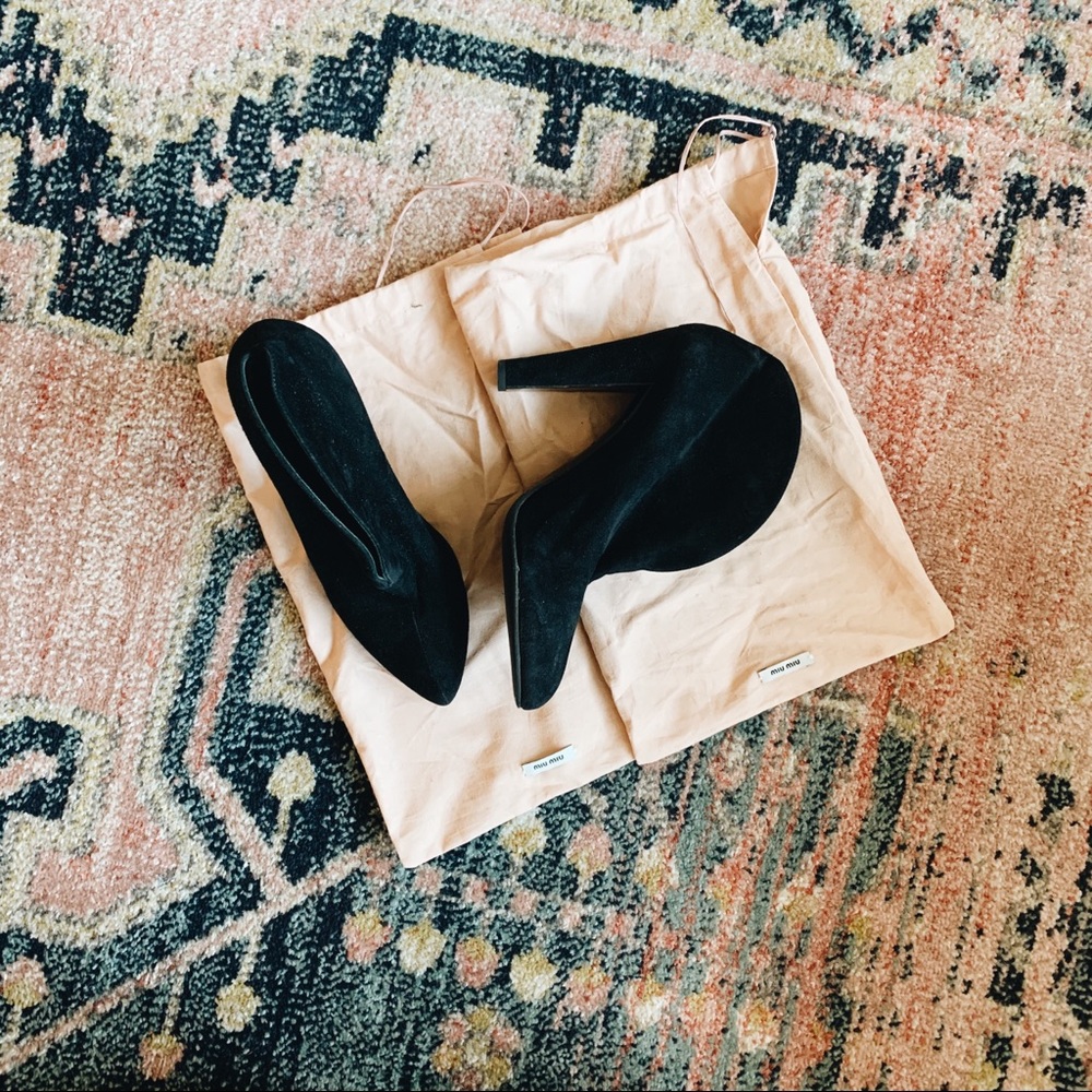 Miu Miu suede ankle booties